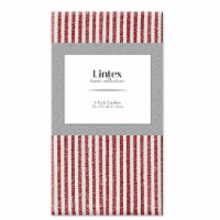 Lintex Ticking Stripe Cloth Napkins - Red