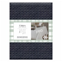 Lintex Home Collection Rectangle Chloe Blue Waffle Tablecloth Perspective: Main