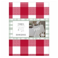 Lintex Home Collection Rectangle Farmhouse Checker Vinyl Tablecloth Perspective: Main