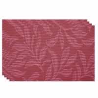 Lintex 4 Pack Red Leaves Textilene Placemat Perspective: Main