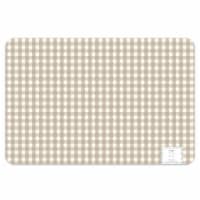 Lintex Brown Gingham Cork Back Placemat Perspective: Main