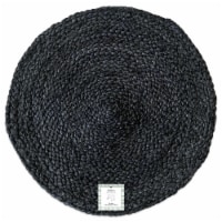 Lintex Black Jute Round Placemat Perspective: Main
