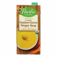 Pacific Foods™ Organic Cashew Carrot Ginger Soup Carton Perspective: Main
