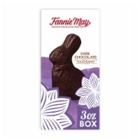 Fannie May, Solid Dark Chocolate Bunny Perspective: Main