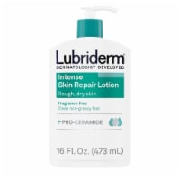 Lubriderm Intense Skin Repair Lotion Body, Face, & Hand + Pro Ceramide, Fragrance Free, for Dry Skin Perspective: Main