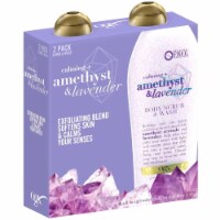 OGX Amethyst & Lavender Body Scrub & Wash, 19.5 Fluid Ounce (Pack of 2)
