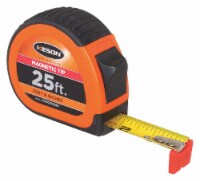 Keson 25 ft. Steel SAE Magnetic Tip Tape Measure, Black/Chrome/Orange PG1825VMAG