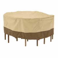 Classic Accessories 55-700-031501-00 Veranda Medium And Large Round Patio Table And Chair Set