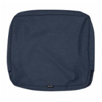 Classic Accessories 60-113-015501-RT Montlake Patio Back Cushion Slip Cover - Heather Indigo,