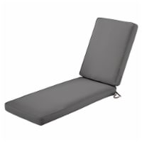 Classic Accessories 62-001-LCHARC-EC Montlake FadeSafe Patio Chaise Lounge Cushion - Charcoal