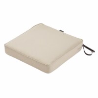 Classic Accessories 62-010-BEIGE-EC Montlake FadeSafe Square Patio Dining Seat Cushion - Anti