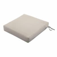 Classic Accessories 62-020-MUSHRM-EC Ravenna Square Patio Dining Seat Cushion Combo, Mushroom