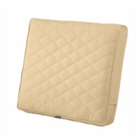 Classic Accessories 62-028-CREAM-EC Montlake Fade Safe Wide Back Lounge Quilted Cushion, Cham