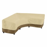 Classic Accessories 56-301-031501-EC Veranda V-Shaped Sectional Lounge Set Cover, Pebble Eart