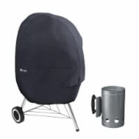 Classic Accessories 55-903-CHIMNY-EC Kettle Grill Cover with Charcoal Chimney, Black - Large