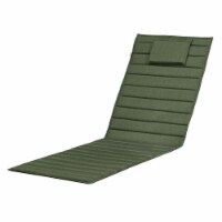 Storigami Water-Resistant 80 x 26 Inch Chaise Lounge Cushion, Heather Fern