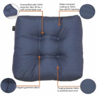 Classic Accessories Water-Resistant 19 x 19 x 5 Inch Square Patio Seat Cushion, Navy, 2-Pack