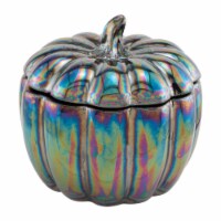 Northern Lights Candles Pearlescent Black Ceramic Pumpkin Candle