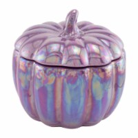 Northern Lights Candles Pearlescent Ceramic Purple Pumpkin Candle