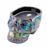Northern Lights Candles Halloween Day of the Dead Iridescent Black Skull Candle