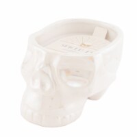Northern Lights Candles Halloween Day of the Dead Iridescent White Skull Candle
