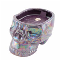 Northern Lights Candles Halloween Day of the Dead Iridescent Purple Skull Candle
