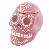 Northern Lights Candles Day of the Dead Sugar Purple Skull Candle - Dia de los Muertos Perspective: Main