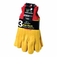 Wells Lamont Handy Andy Men's Indoor/Outdoor Chore Gloves Yellow One Size Fits All 3 pair
