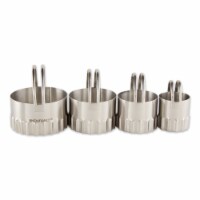 RSVP International Endurance® Biscuit Cutters - Round Rippled 4 Piece Perspective: Main