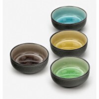 CRK-35 Japanese Crackle Porcelain Sauce Bowl Perspective: Main