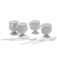 Nest Porcelain Egg Cups Serving Set with Spoons Perspective: Main