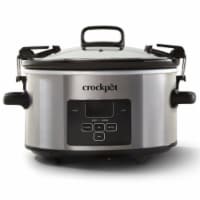 Crock-Pot 4 Quart Stainless Steel Cook & Carry Programmable Slow Cooker with Lid Perspective: Main