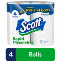 Scott Rapid Dissolving Toilet Paper Family Roll 1 Ply Toilet Tissue Perspective: Main
