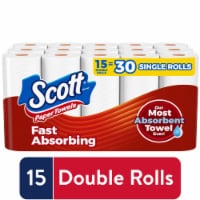 Scott Paper Towels, Choose-A-Sheet, 15 Double Rolls = 30 Regular Rolls (100 Sheets Per Roll) Perspective: Main