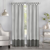 Achim CIPN63GY06 Callie Cuff Tab Top Window Curtain Panel - 52 x 63 in. - Grey