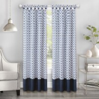 Achim CIPN63NY06 Callie Cuff Tab Top Window Curtain Panel - 52 x 63 in. - Navy