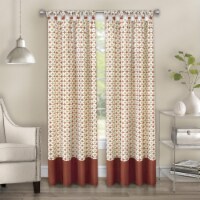 Achim CIPN63ST06 Callie Cuff Tab Top Window Curtain Panel - 52 x 63 in. - Spice & Tan