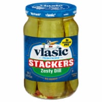 Vlasic Stackers Zesty Dill Sandwich Pickles Perspective: Main