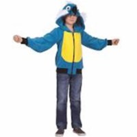 Rg Costumes 40541-M Pepper Parrot Child Hoodie Costume - Blue & Yellow, Medium