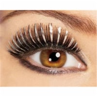 RG Costumes  Costume Tinsel Eye Lashes - Silver-Black