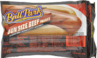 Ball Park Bun Size Beef Franks Perspective: front