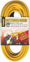 Prime® Outdoor Extra Heavy Duty Extension Cord - Yellow Perspective: Main