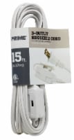 Prime® 3-Outlet Household Extension Cord - White