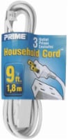 Prime® 3-Outlet Household Extension Cord - White