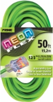 Prime Neon Flex with Primelight Outdoor Extension Cord - SJTW 12/3 - 50 Foot Perspective: Main