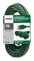 Prime Lawn & Garden 3-Outlet Outdoor Extension Cord - Green