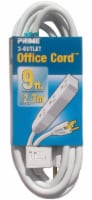 Prime® White 3-Outlet Office Extension Cord