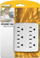Prime 6-Outlet Power Tap - White Perspective: Main