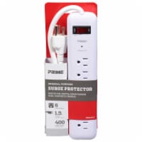 Prime® 6-Outlet White Surge Protector Perspective: Main