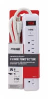 Prime 6-Outlet General Purpose Surge Protector - White